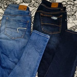 2 pair AE jeans for $14.00